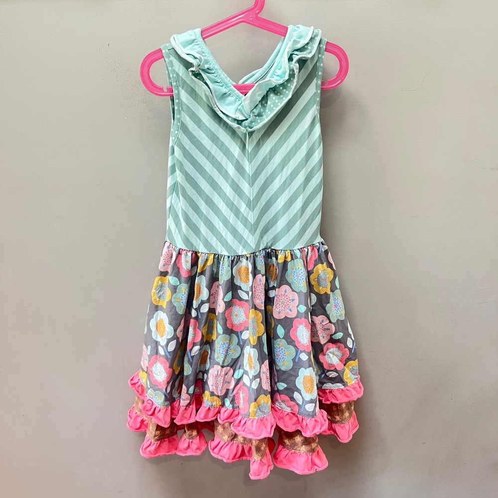 Matilda Jane Green and Pink Striped Floral Dress